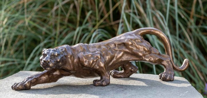 Bronze "Panther auf der Lauer"