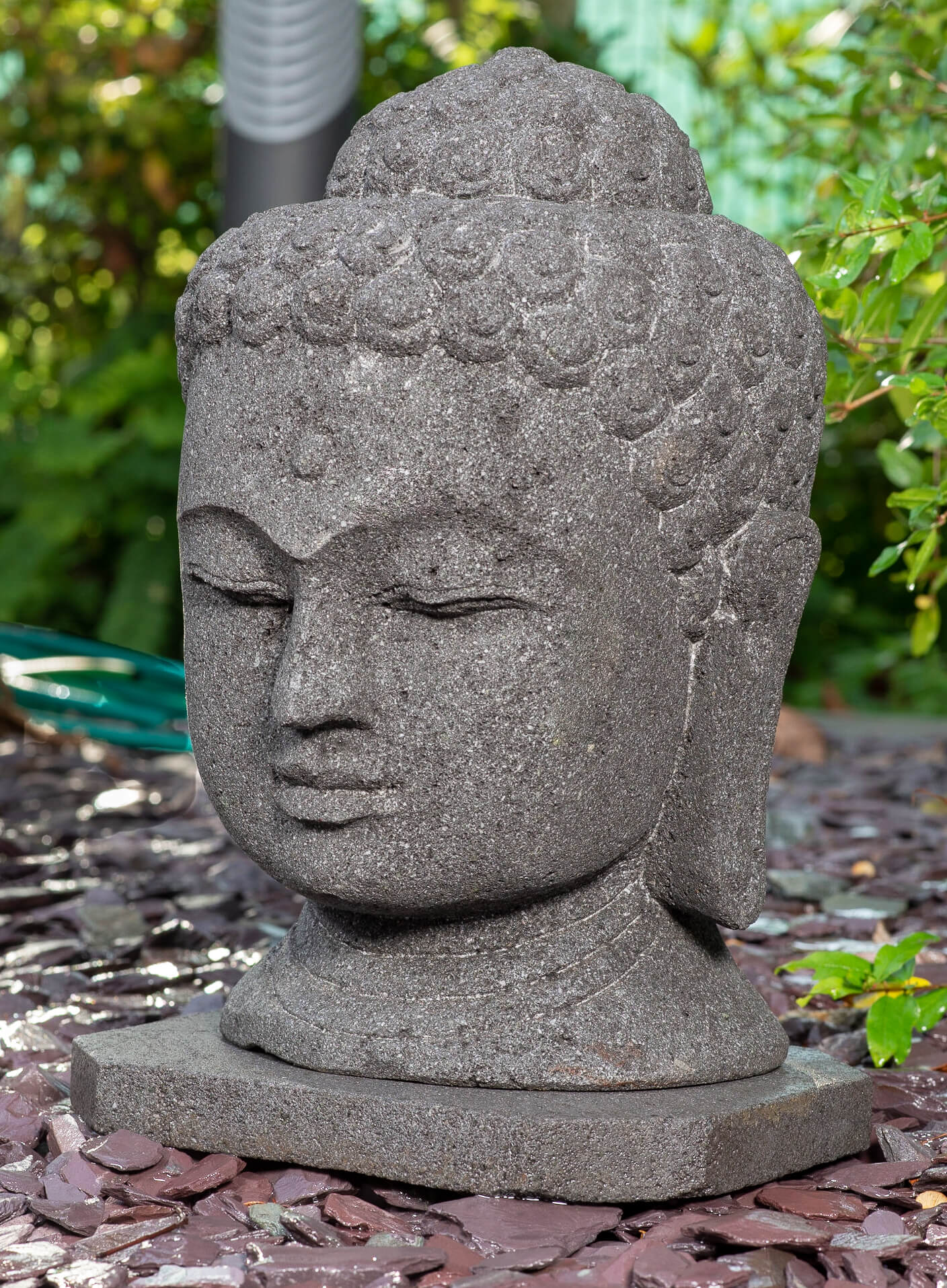 65 A Lavastein Lava Figur Indischer Buddhakopf Nr 