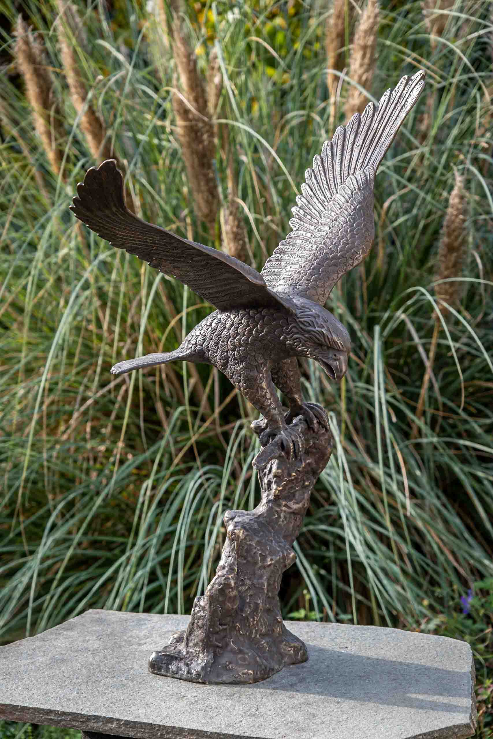 BT471♛Handgefertigte Bronze-Figur/Statue Adler im Flug 