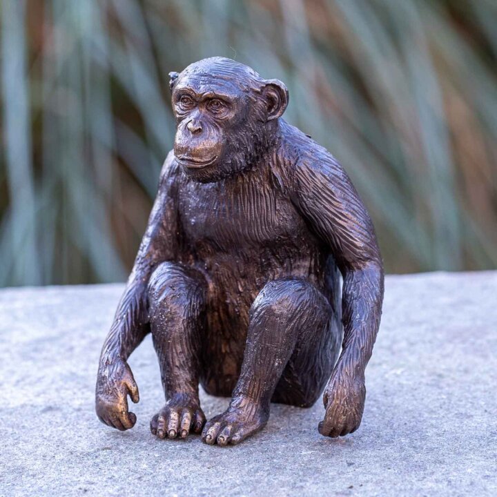 Bronze Figur "Schimpanse"