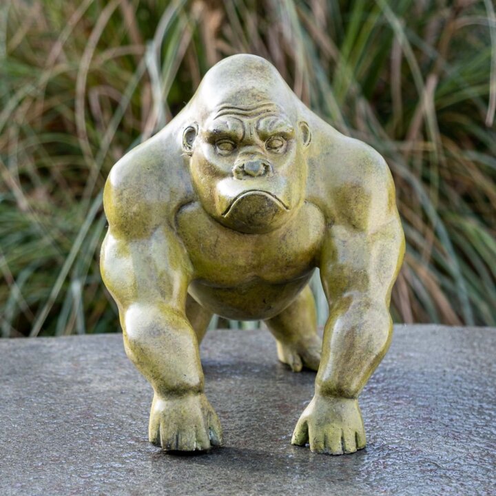 Bronze Skulptur "Kleiner Moderner Gorilla"
