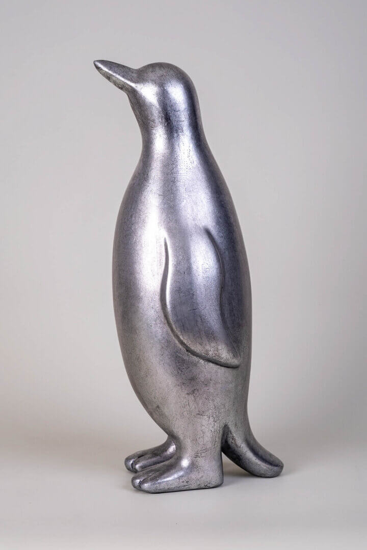 Pinguin matt Silberfarben – Bild 4