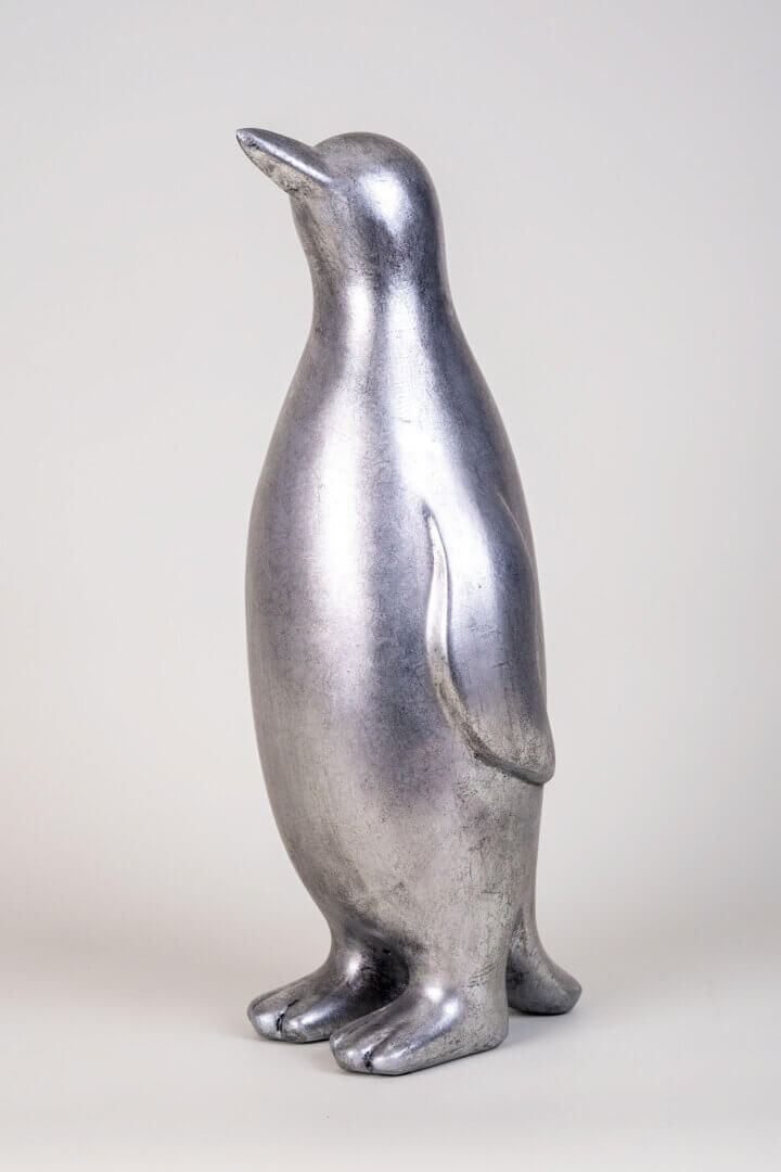 Pinguin matt Silberfarben – Bild 6