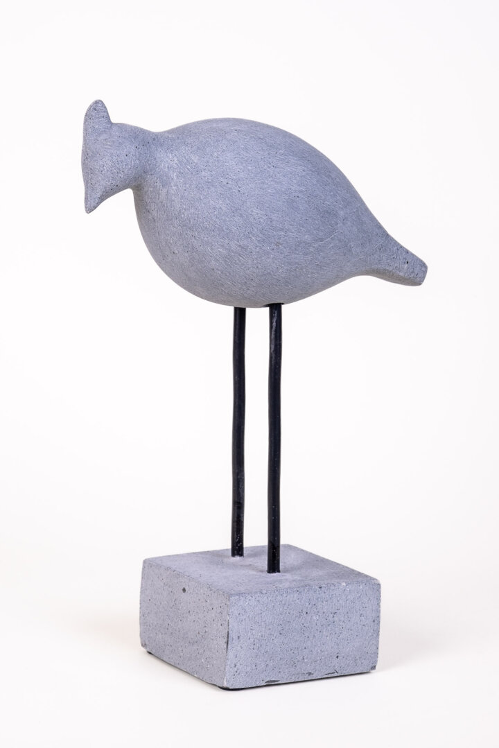 Vogelpaar auf Metallbeinen Grau – Bild 5