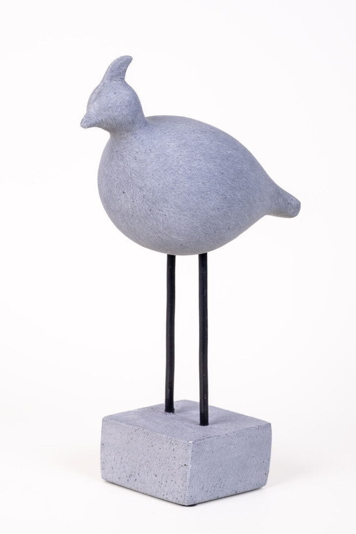 Vogelpaar auf Metallbeinen Grau – Bild 4