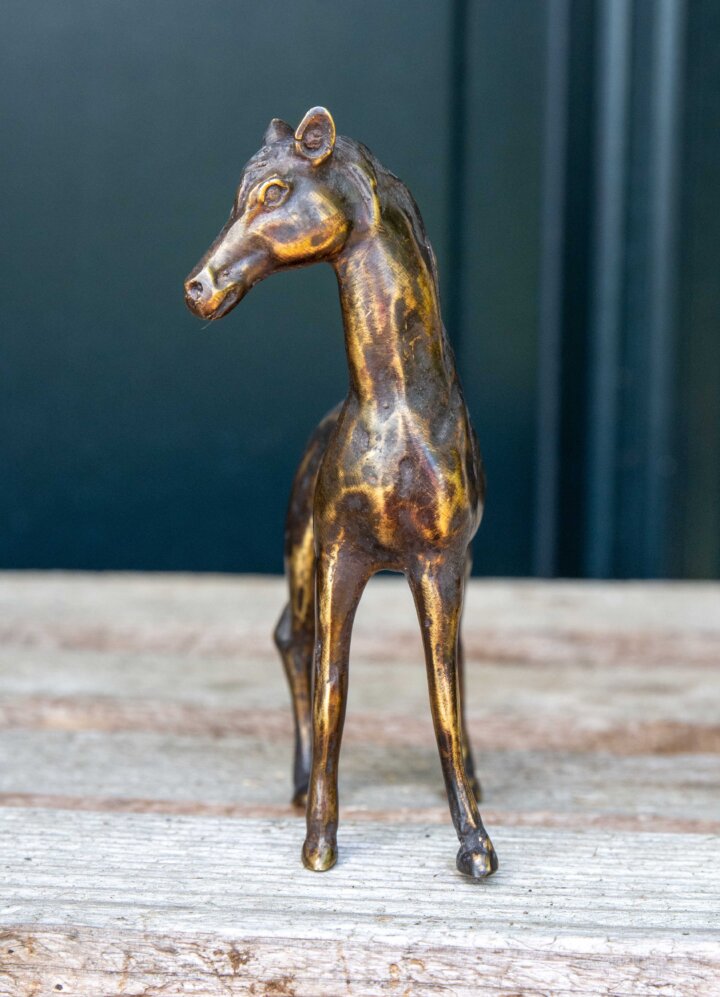 Bronze Skulptur Pferd stehend – Bild 4