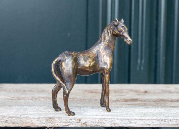 Bronze Skulptur Pferd stehend – Bild 6