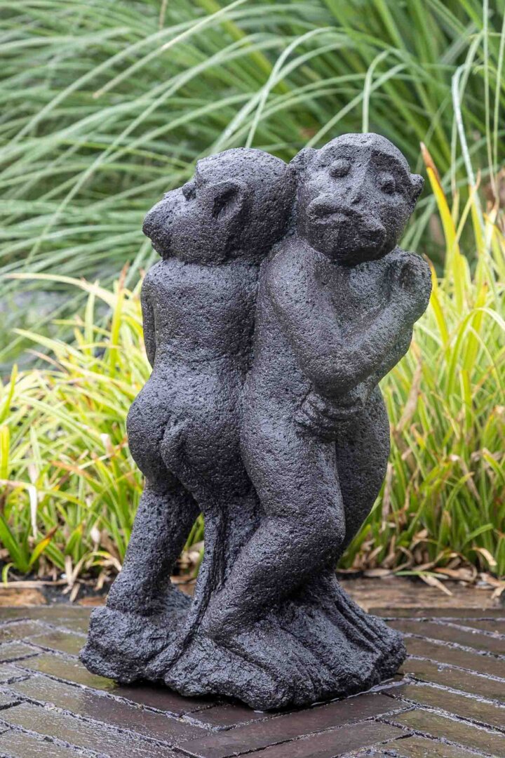 Lavastein Figur Affenpaar - klein – Bild 3