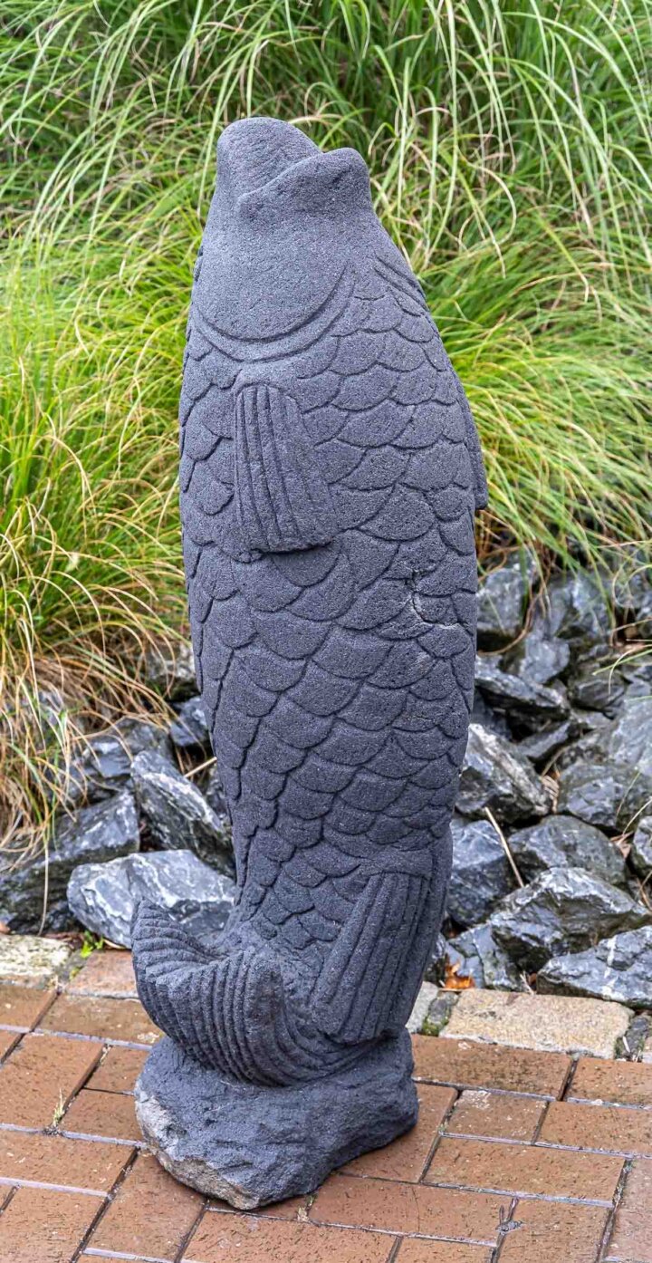 Lavastein Figur Koifisch stehend