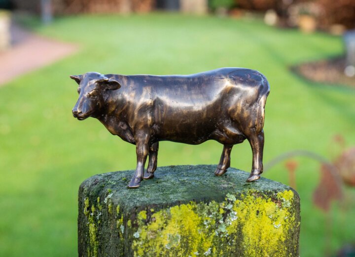 Bronze Skulptur Kuh stehend – Bild 3