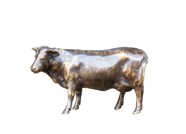 Bronze Skulptur Kuh stehend – Bild 2