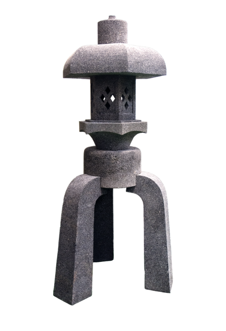 Lavastein Laterne Pagoda, mit 3 Füßen – Bild 3